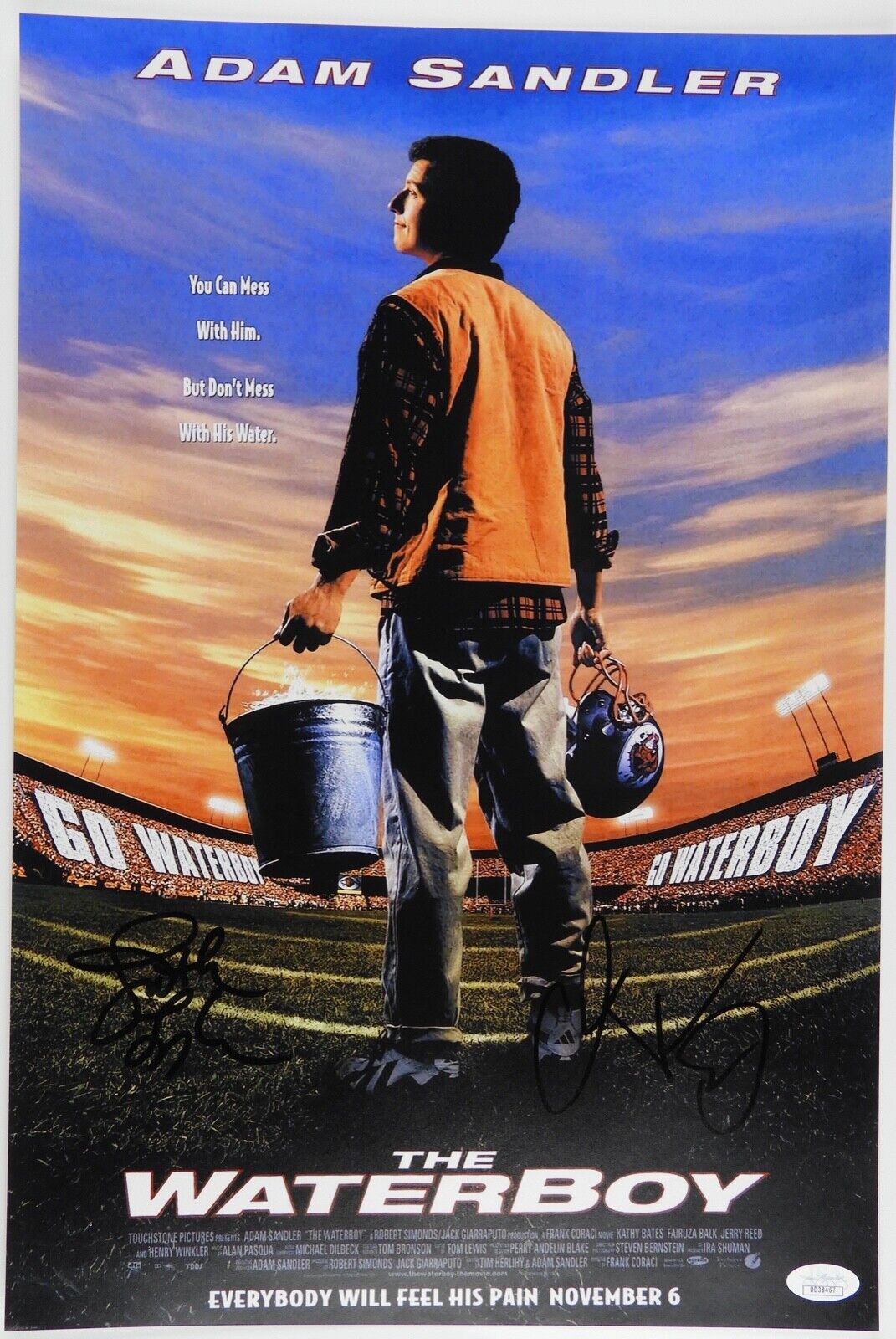 Adam Sandler The WaterBoy JSA Autograph Signed Photo Poster painting 11 x 17