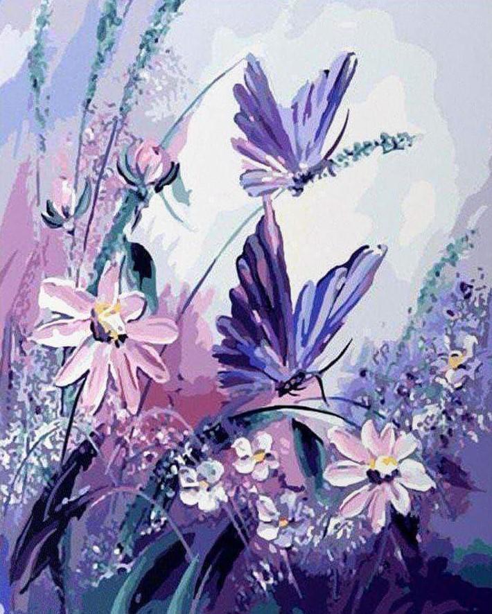 

Purple Butterflies – Paint By Numbers - 40*50CM, 501 Original
