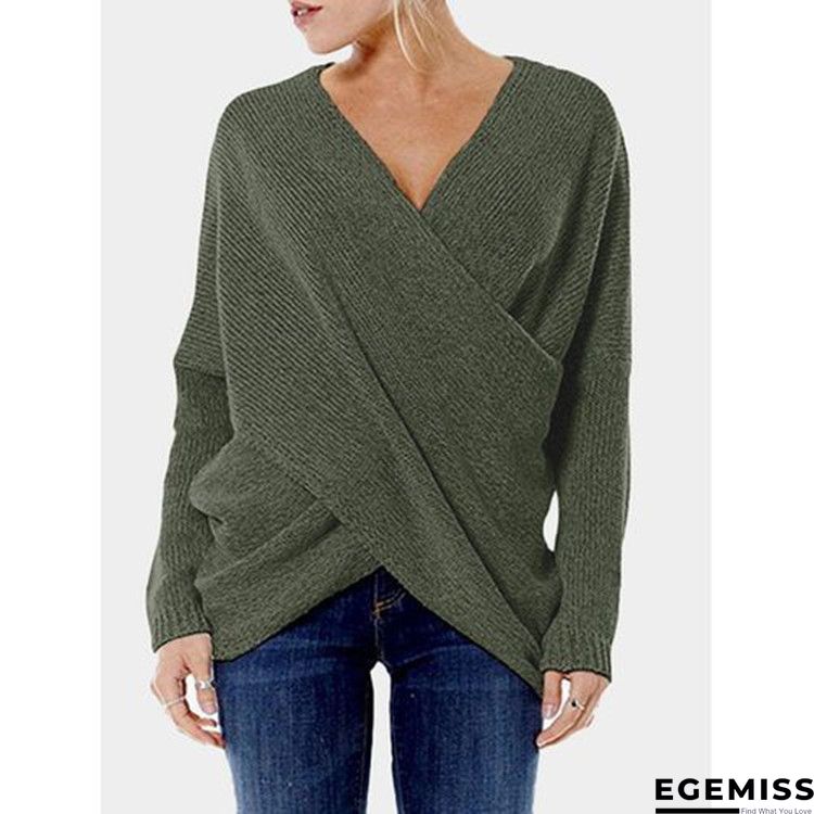 Casual Long Sleeve Knitting Sweater | EGEMISS