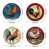 4PCS Rooster - Round Vintage Metal Signs Set - 30*30cm - Garden