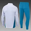 2024/2025 Olympique de Marseille Half-Pull Training Suit White Football Jersey 1:1 Thai Quality