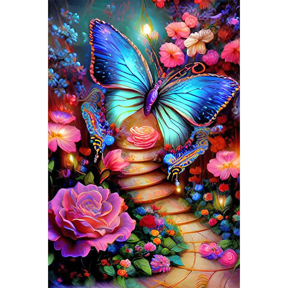 Full Round Diamond Painting - Butterfly Garden Kit(40*60cm)