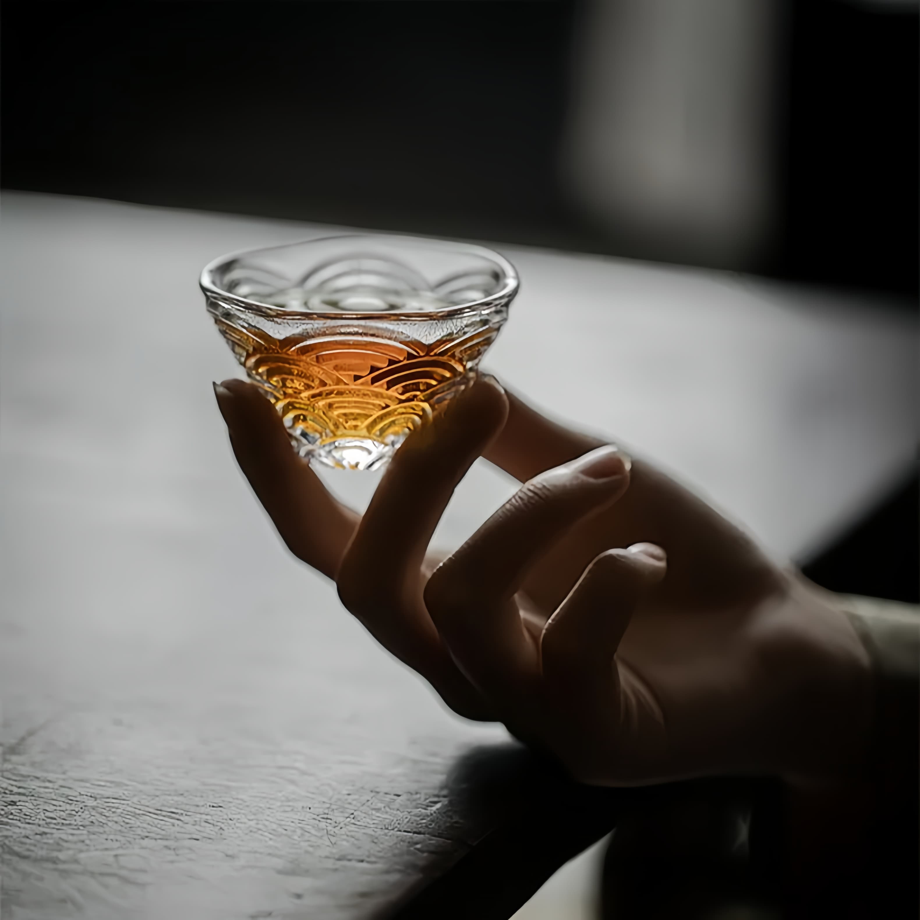 FromTea Ocean Wave High-Borosilicate Glass Tea Cup 祁县晶匠玻璃器皿有限公司_Fromtea&reg; Official Store