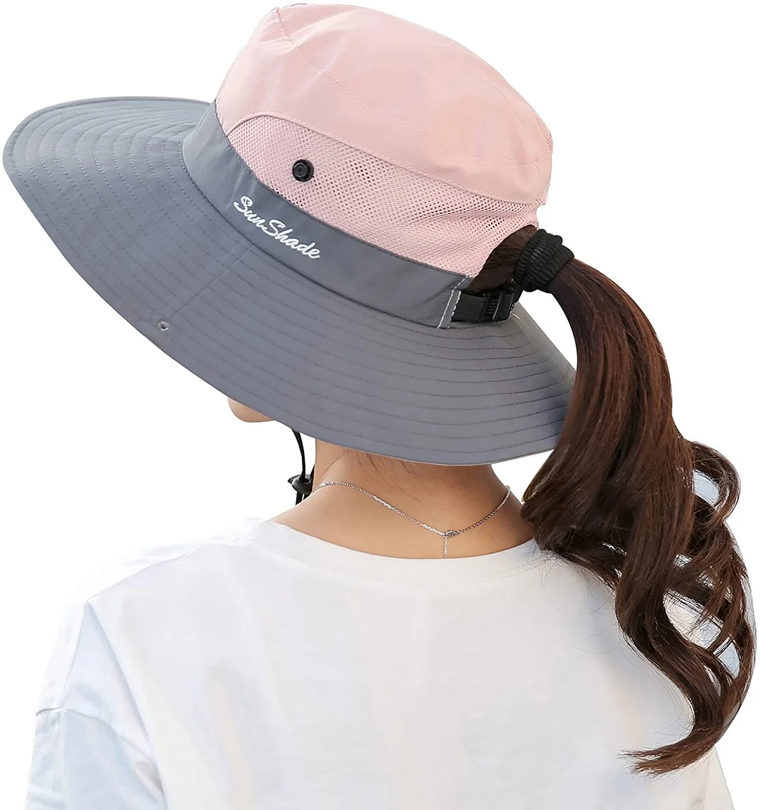 Women's Summer Sun UV Protection Hat Foldable Wide Brim Boonie Hats for Beach Safari Fishing
