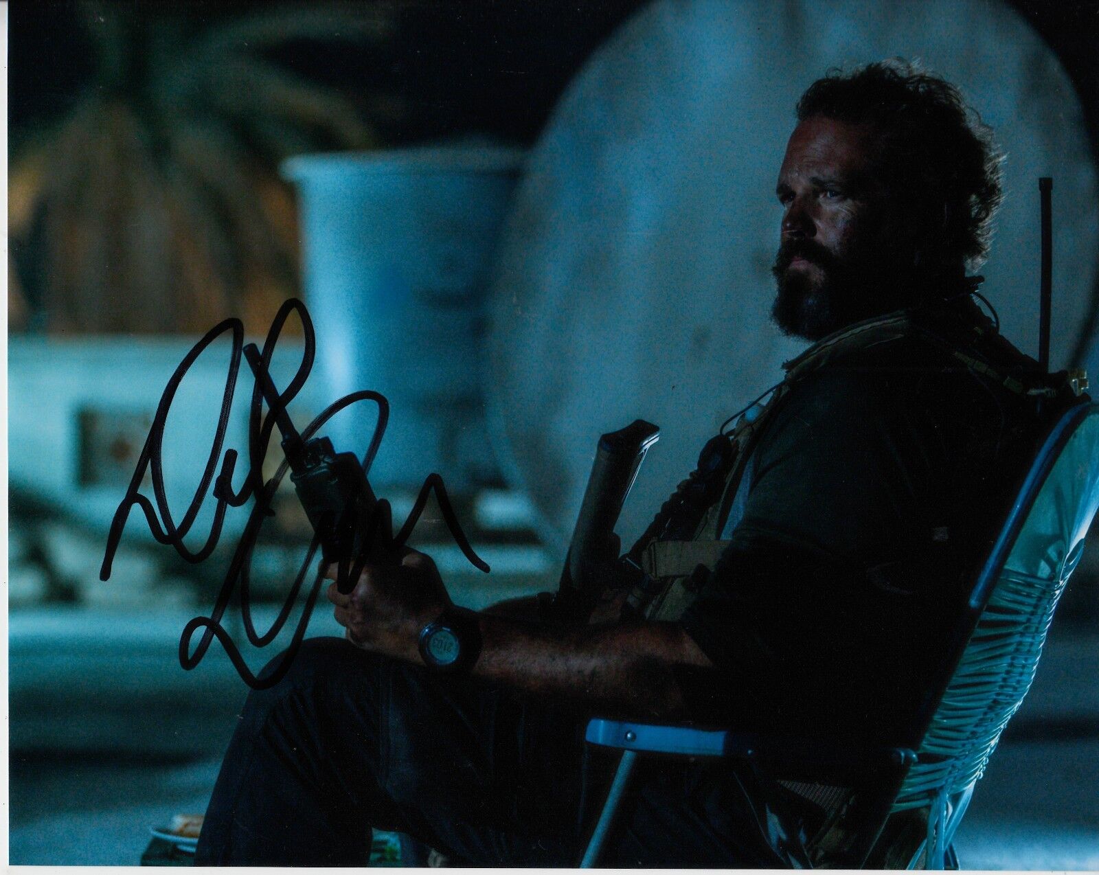 DAVID DENMAN SIGNED 13 HOURS Photo Poster painting UACC REG 242 FILM AUTOGRAPHS (1)