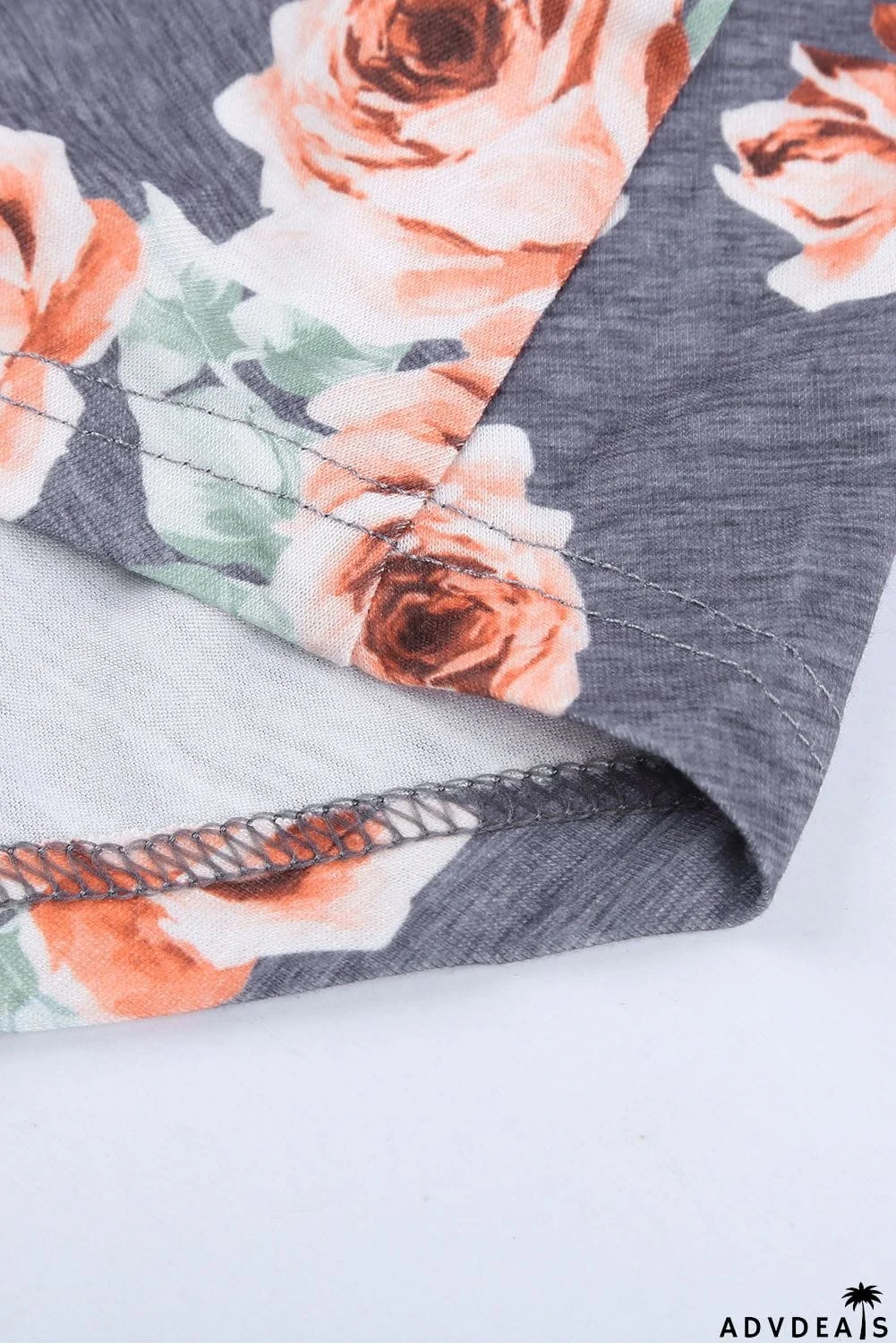 Floral Print Short Sleeve Pleated Mini Dress