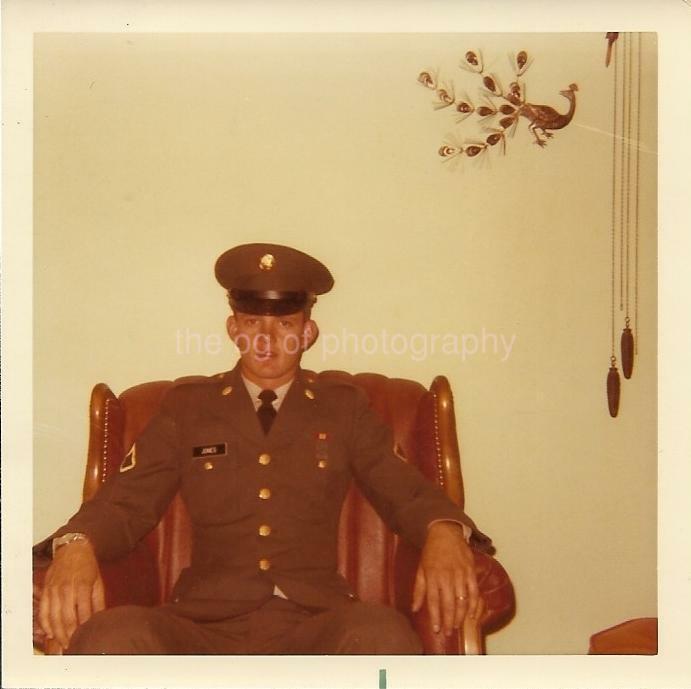 Military Man FOUND Photo Poster paintingGRAPH Color 60s 70s Original Portrait VINTAGE JD 010 2 Y