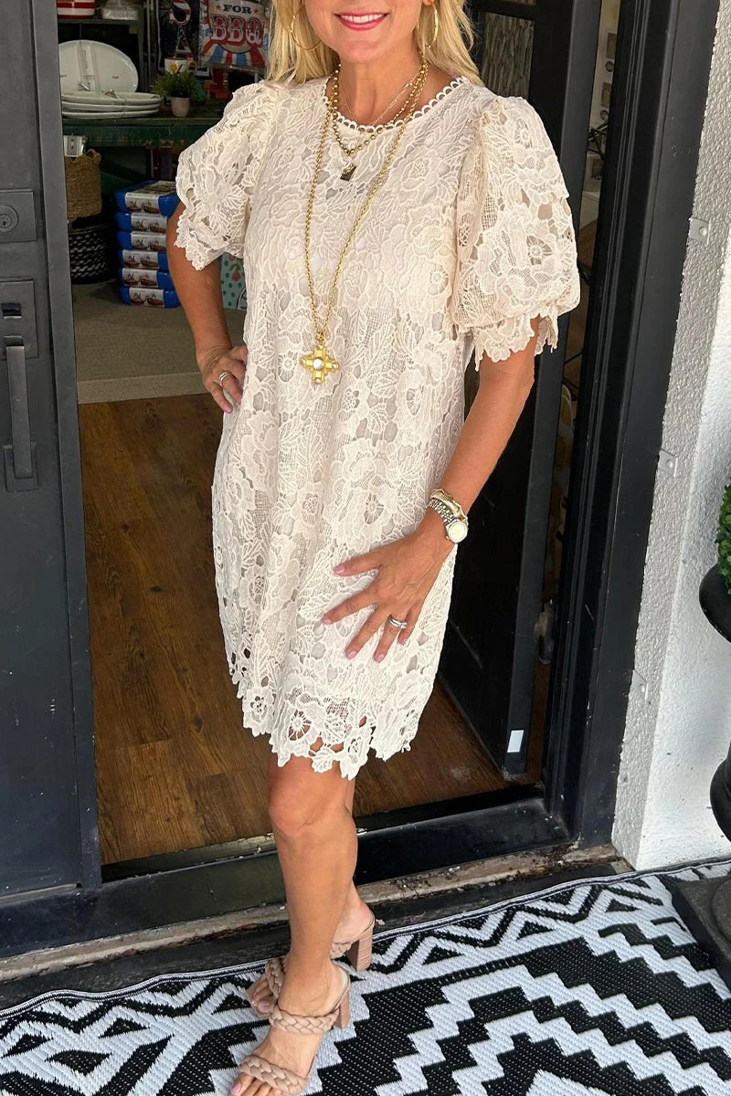  O Neck Short Sleeve Dresses