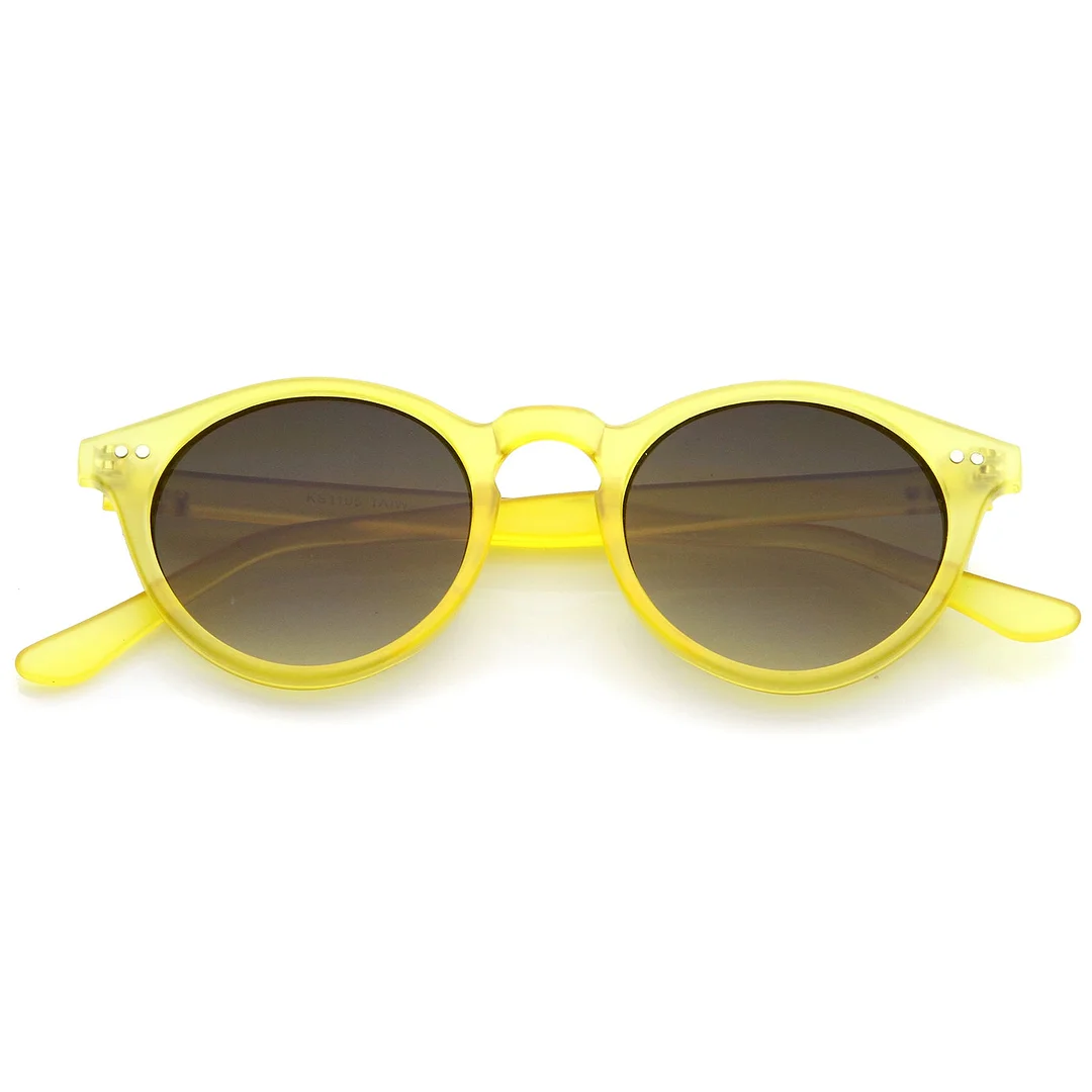 Classic Horn Rimmed Keyhole Nose Bridge P3 Round glasses 46mm