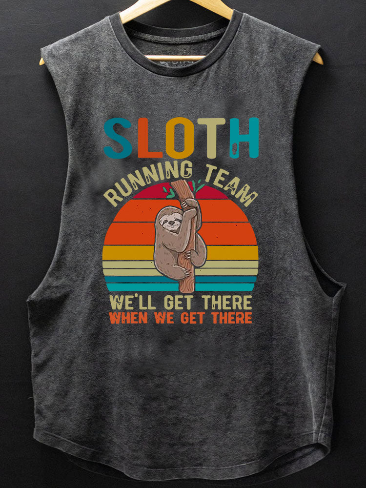Sloth Running Team Scoop Bottom Cotton Tank