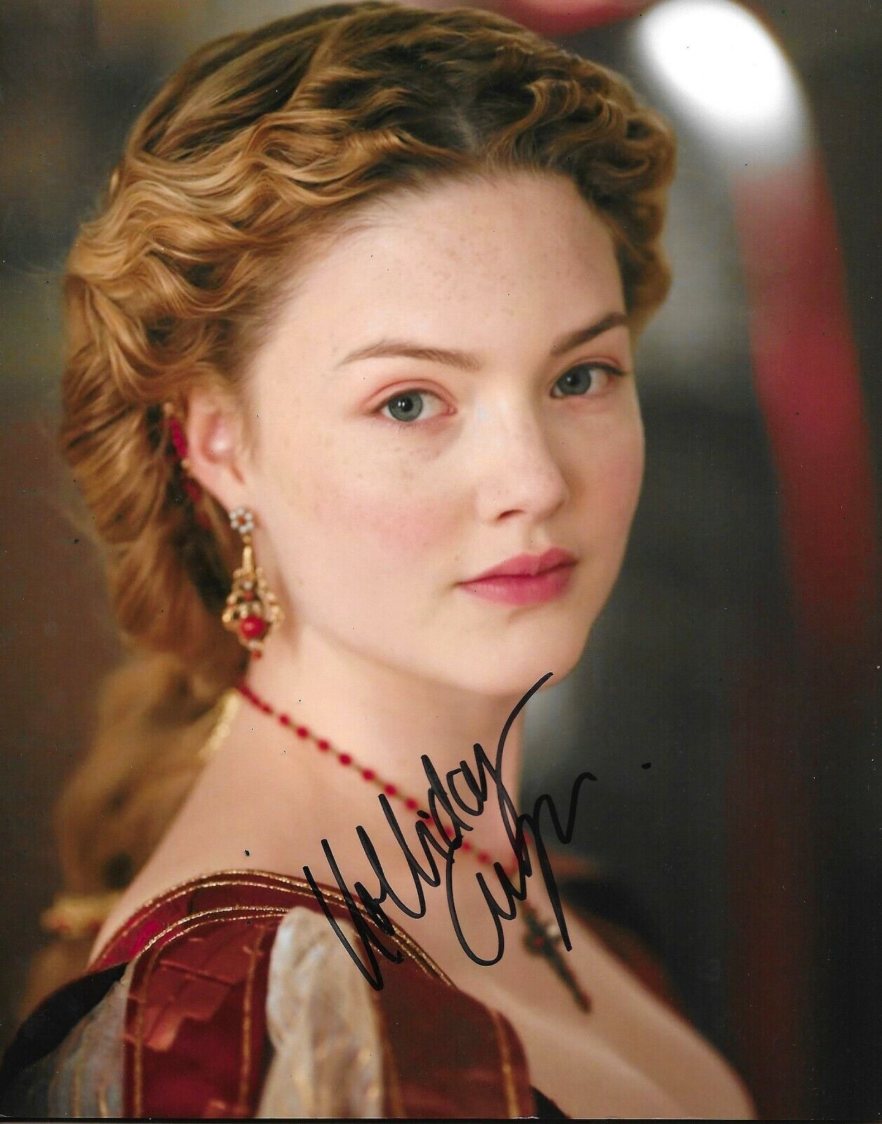 Holliday Grainger Signed The Borgias 10x8 Photo Poster painting AFTAL