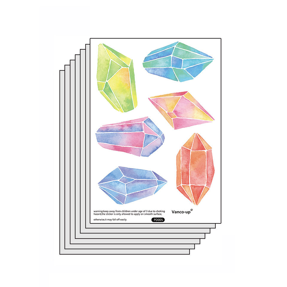

3D Cartoon Geometry Diamond Shape Wall Stickers for TV Background Bedroom, 501 Original
