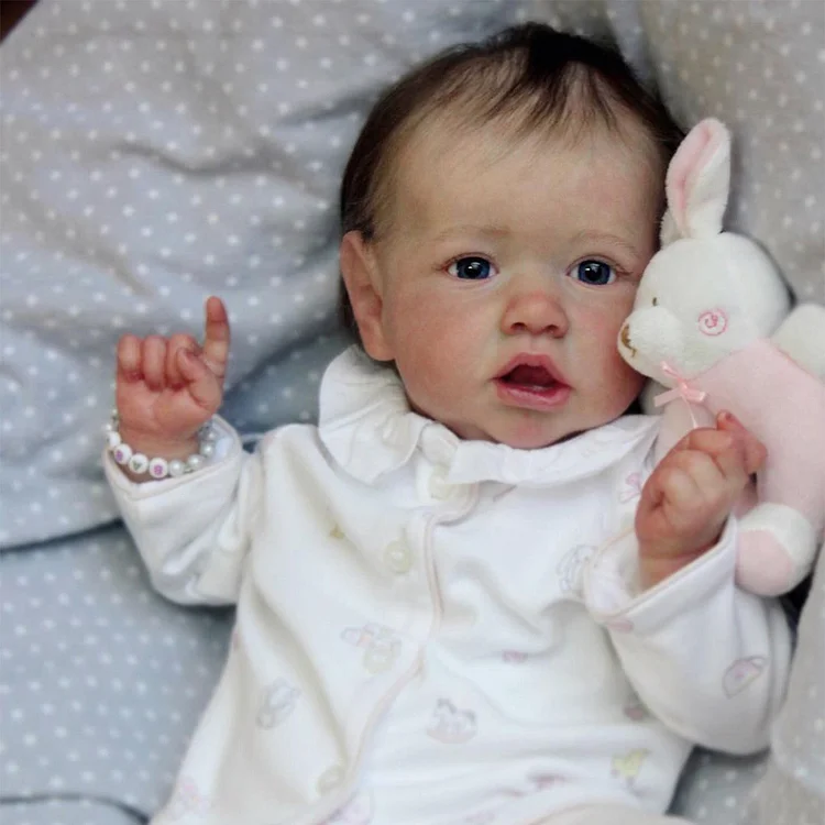[New Baby Doll] 20'' Eyes Opened Lifelike Handmade Reborn Toddler Baby Girl Doll Named Anastasia Rebornartdoll® RSAW-Rebornartdoll®