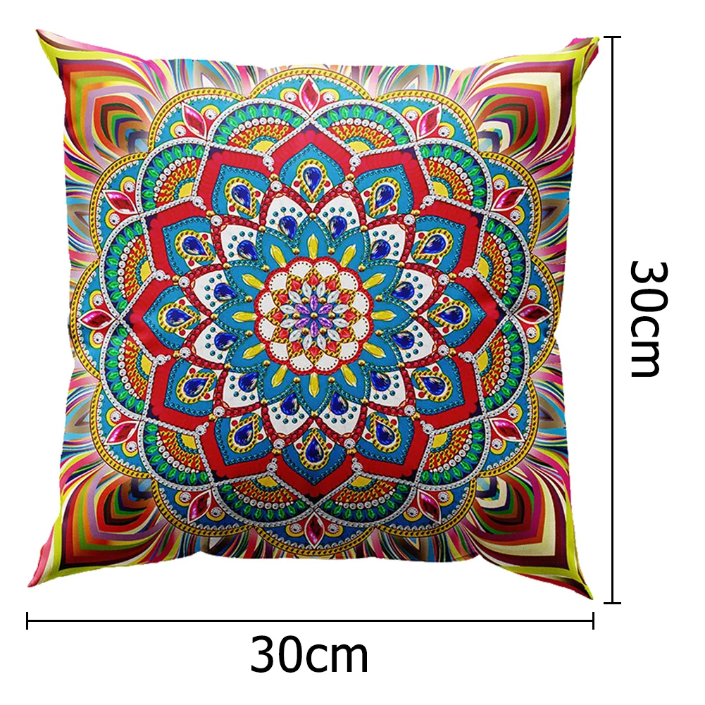 DIY Diamond Painting Pillow Case - Mandala(30*30cm)(Single Side)