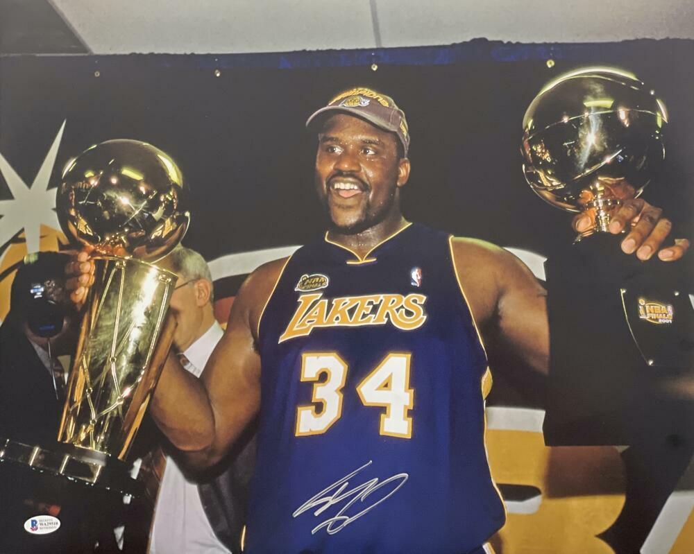 SHAQUILLE SHAQ O'NEAL SIGNED AUTOGRAPH 16x20 Photo Poster painting LOS ANGELES LAKERS CHAMP BAS