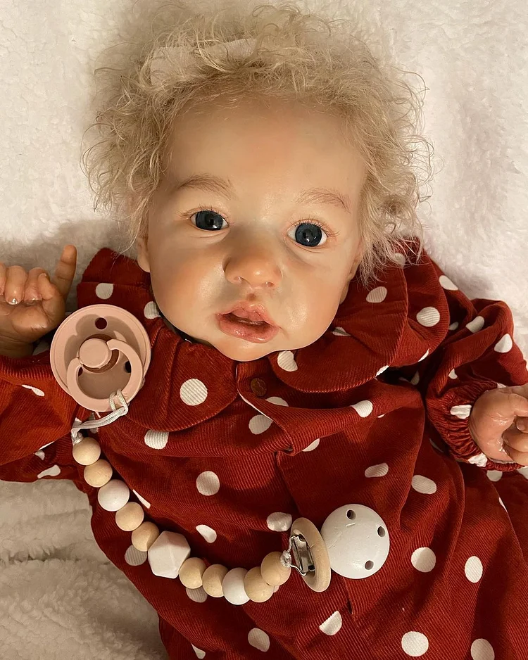 [Christmas Specials]20"Handmade Real Lifelike and Cute Silicone Vinyl Reborn Toddlers Baby Girl Fran,With Heartbeat💖 & Sound🔊 - Reborndollsshop®-Reborndollsshop®