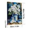 (30x40cm)DIY Pearl Painting Framed Flower Handmade Pearl Material Art Kit Living Room Decor