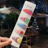 5PCS Colorful Drift Shimmers Transparent Barrettes Set for Kids