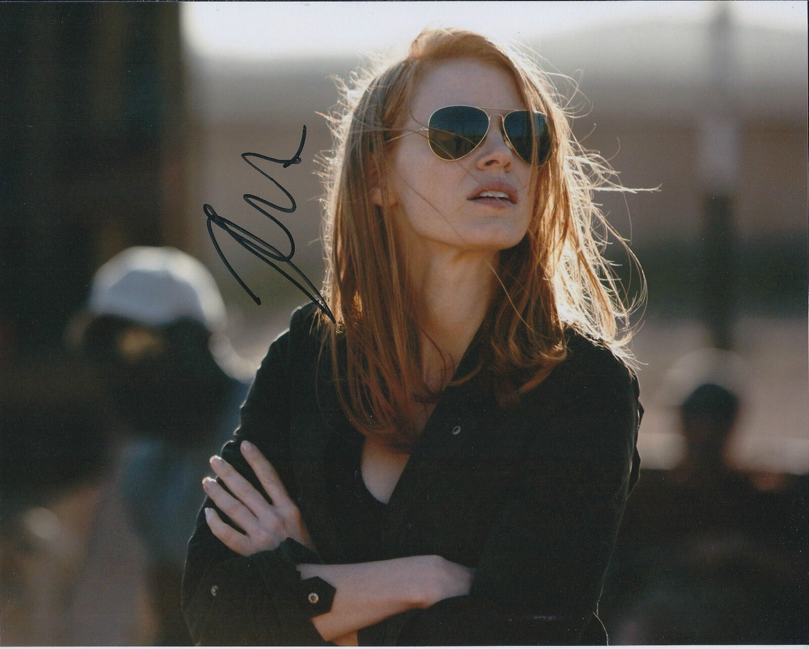 Jessica CHASTAIN SIGNED Autograph 10x8 Photo Poster painting AFTAL COA Zero Dark Thirty