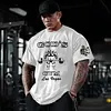 Casual Muscle Building Graphic Printed T-shirt by Inlyline