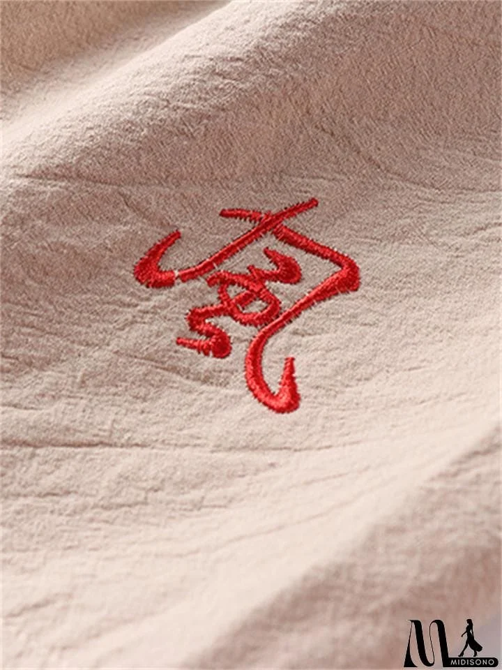 MidiSono - Summer Drawstring Design Loose Wide-Leg Casual Cropped Trousers