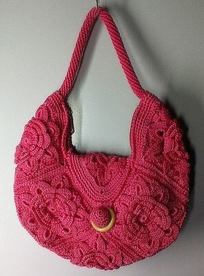 Hand-woven Women Bag Wool Crochet Cute Homemade Diy Material Handbag Woolen Shoulder Bag Casual Total Crochet Bag Female