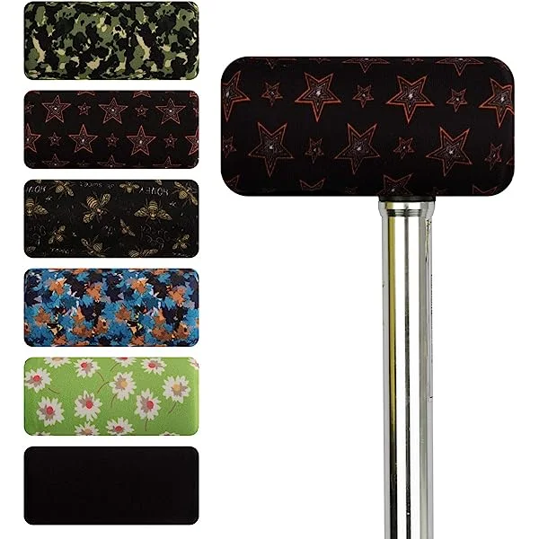 Cane Pad Hand Grip Cover Replacement Soft Non-slip Cushion of T-Handle for Walking Crutches Accessories Flames