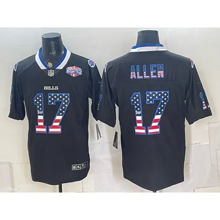 Men's Buffalo Bills #17 Josh Allen Black Vapor Limited Jersey 9JX0