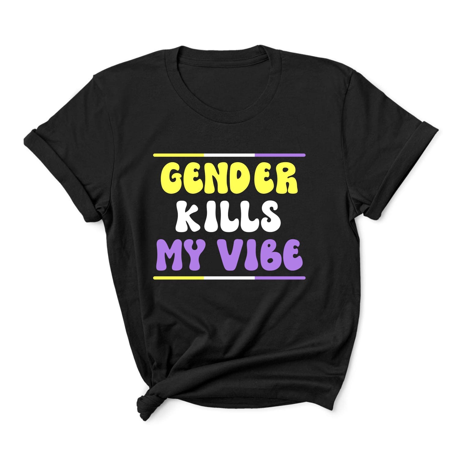 Gender kills my vibe nonbinary t-shirt