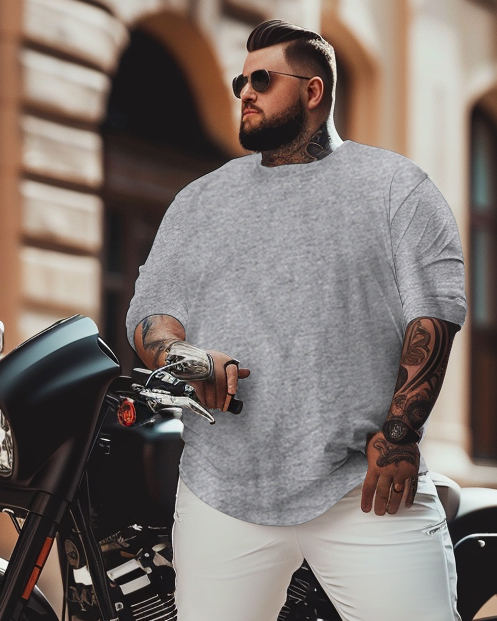 Men's Big and Tall Joker 12 Solid Color Long Sleeve T-shirt