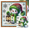 Cute Snowman-18CT Stamped Cross Stitch 30*30cm/11.81*11.81in