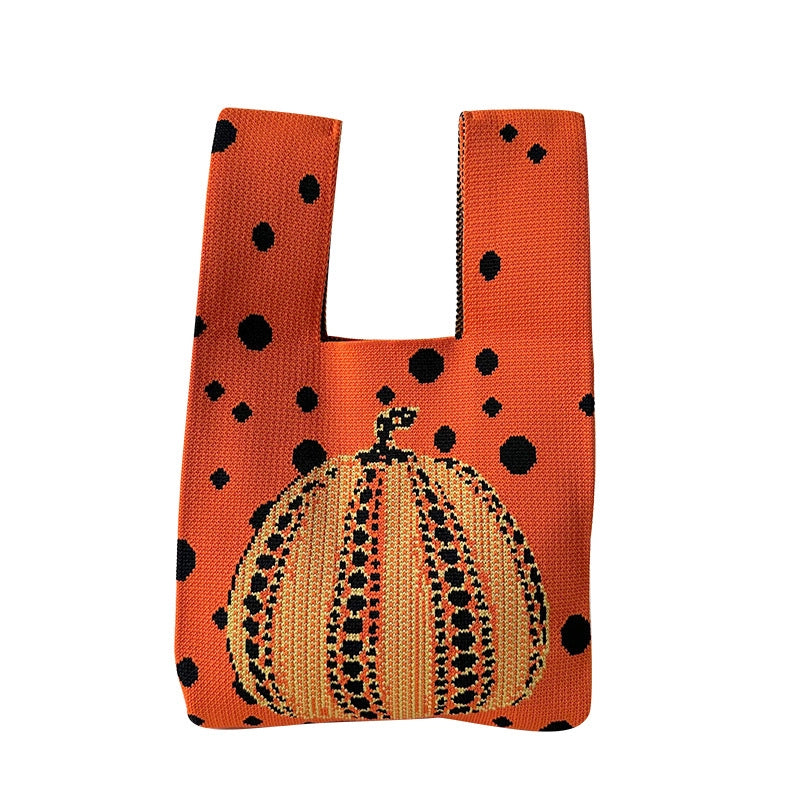 Halloween Medium Polyester Square Open Straw Bag