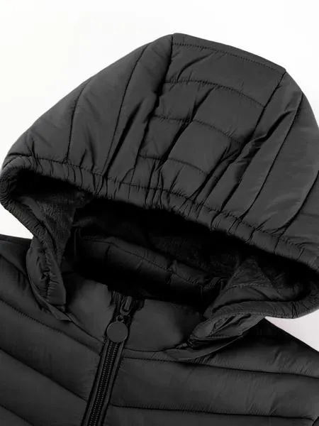 Women's Lightweight Puffer Jacket, Casual Fall & Winter Hooded Coat with Pockets, Warm Daily Commute Outerwear Women's Lightweight Puffer Jacket, Casual Fall & Winter Hooded Coat with Pockets, Warm Daily Commute Outerwear