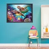 (US Only)Stamped Canvas Kit DIY Cross Stitch Print Sea Turtle 11CT Needlework 76x56cm