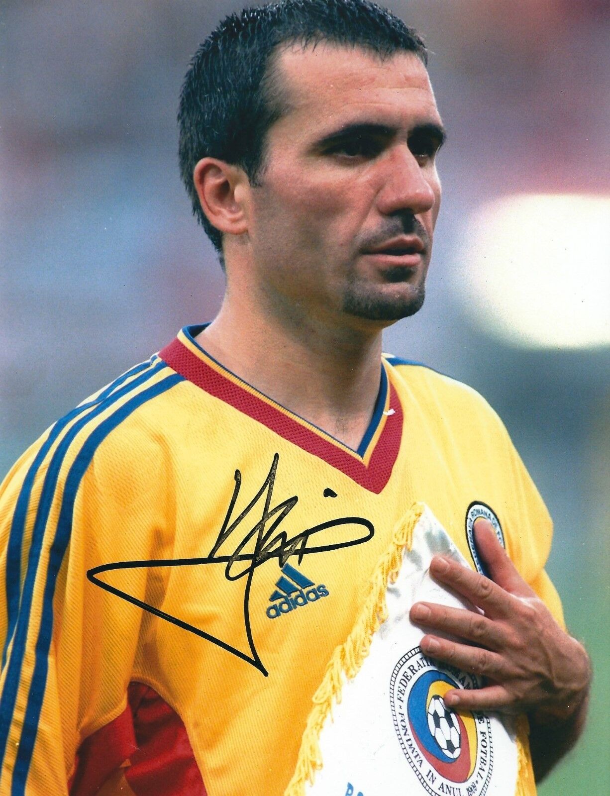 GHEORGHE HAGI SIGNED 8x10 Photo Poster painting - UACC & AFTAL AUTOGRAPH - ROMANIA REAL MADRID