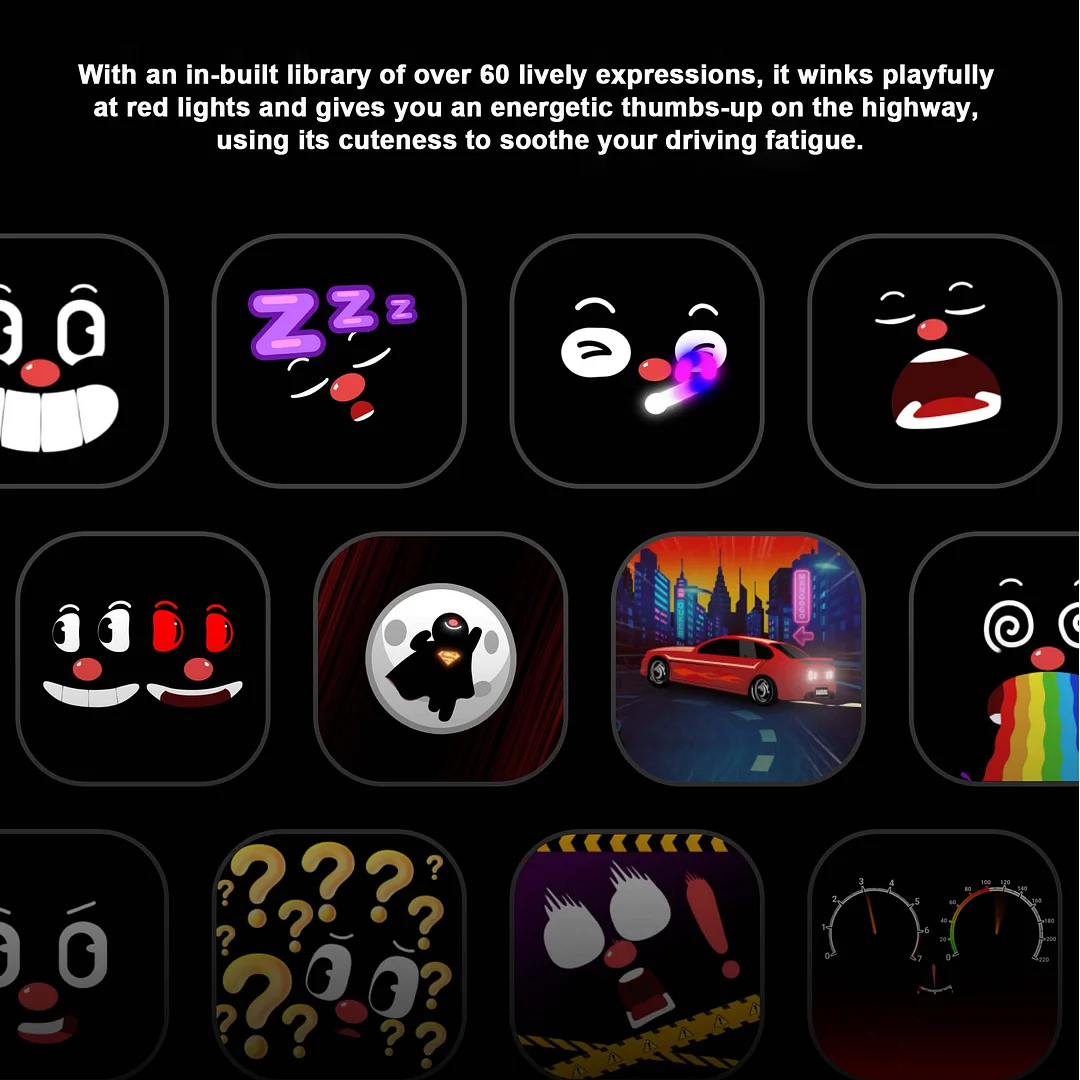 Car Toys Ornaments Electronic Pets Trendy Toys Companions Intelligent Robots Facial Expressions Car Decorations