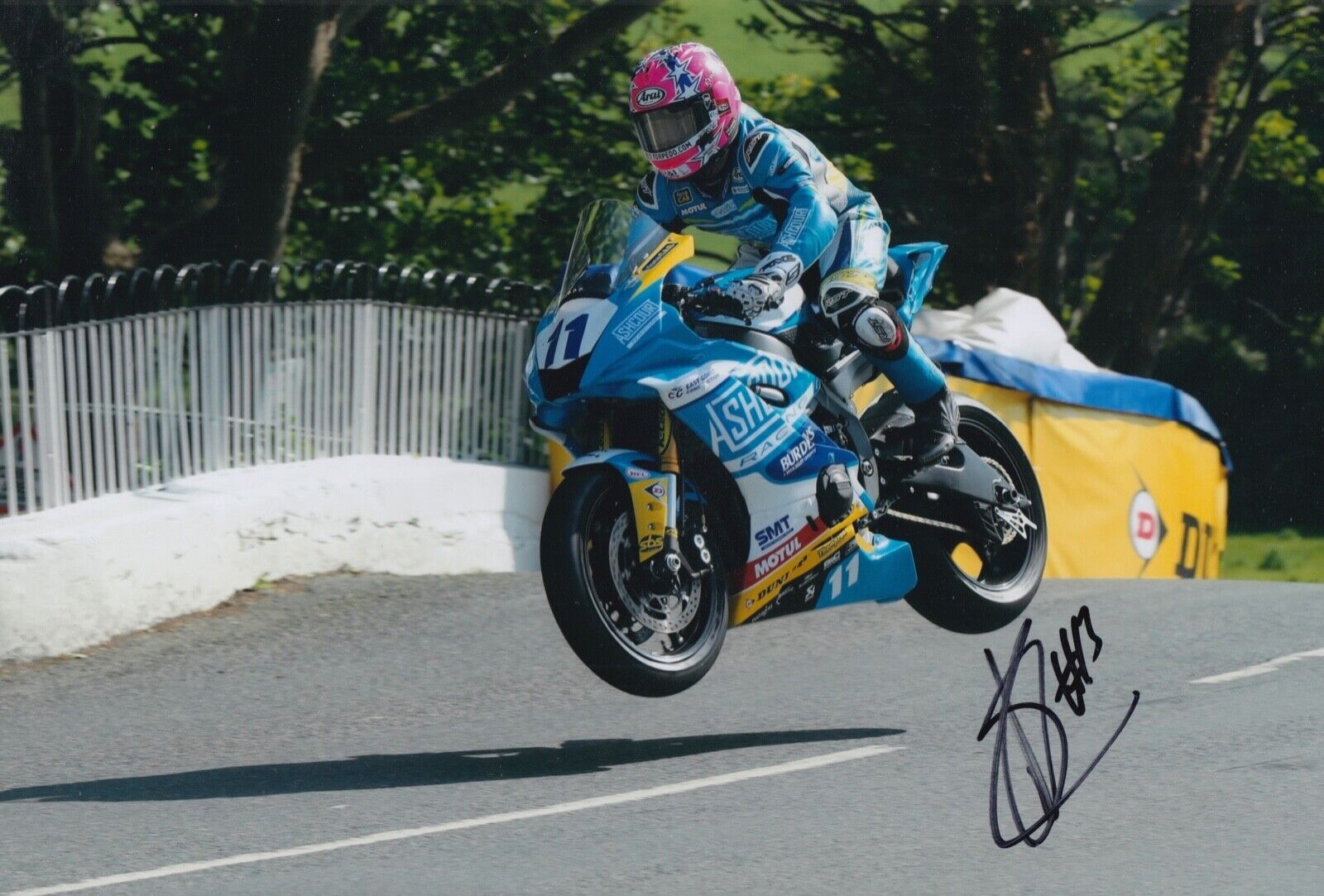 LEE JOHNSTON HAND SIGNED 12X8 Photo Poster painting ISLE OF MAN TT AUTOGRAPH 2