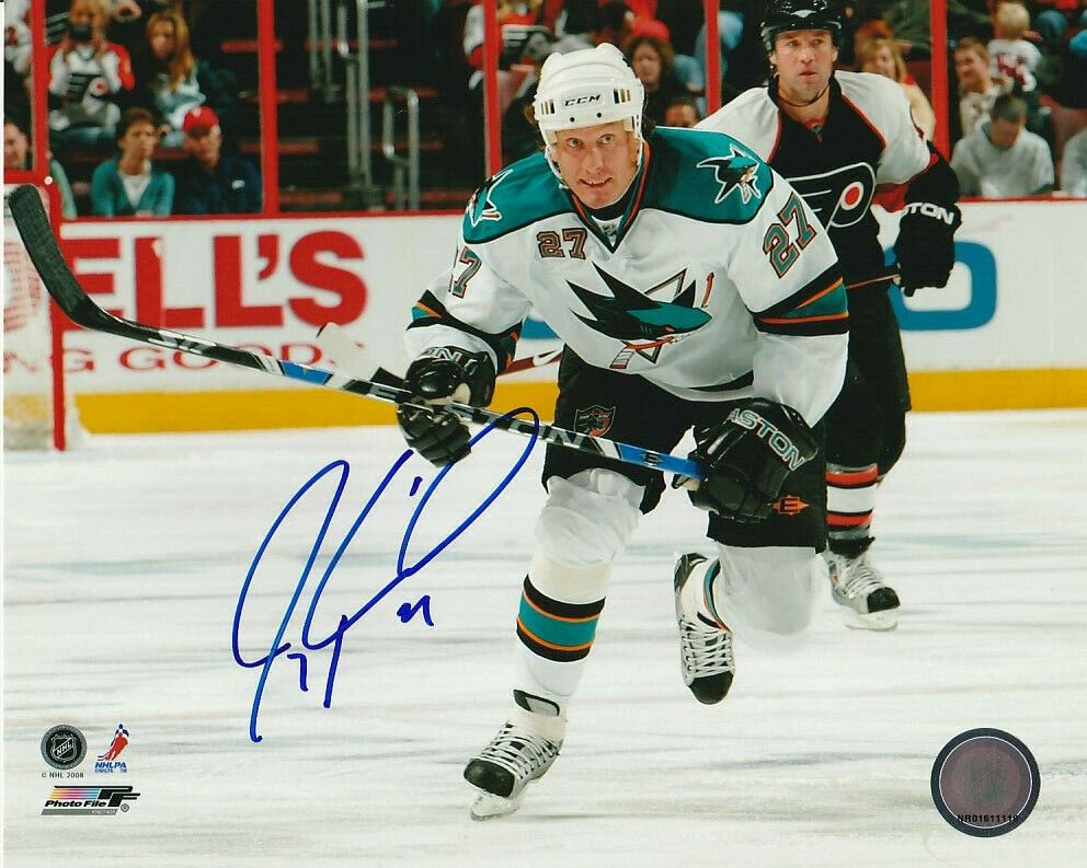 JEREMY ROENICK SIGNED SAN JOSE SHARKS 8x10 Photo Poster painting #3 Autograph