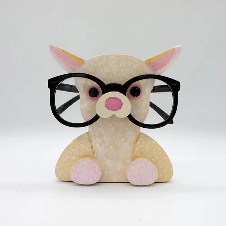 Glasses Holder Stand Gift -  Pink Pig