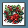 Christmas Wreath - Crystal Rhinestone Diamond Painting