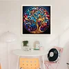 (Stamped/Counted) Glass Painting-Tree Of Life-18CT Cross Stitch 30*30cm/11.81*11.81in