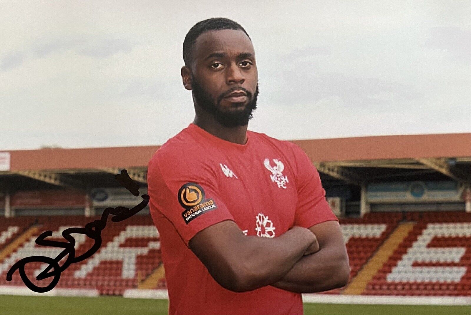 Omari Sterling-James Genuine Hand Signed Kidderminster Harriers 6X4 Photo Poster painting