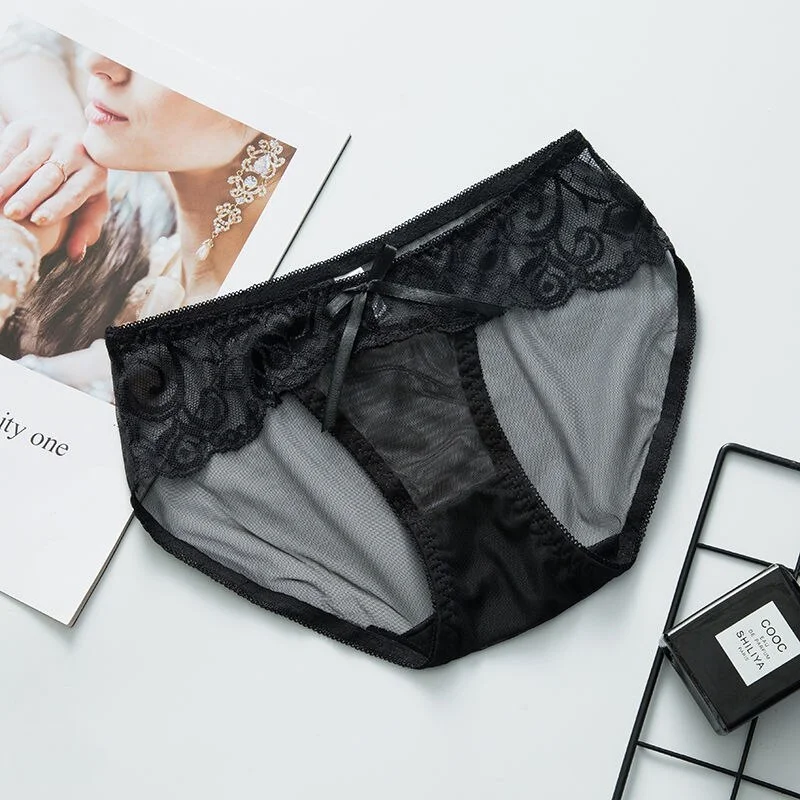 Billionm Lace Panties For Women Underwear Fashion Panty Lingerie Breathable Female Briefs Low-RiseTransparent Women's Underpants