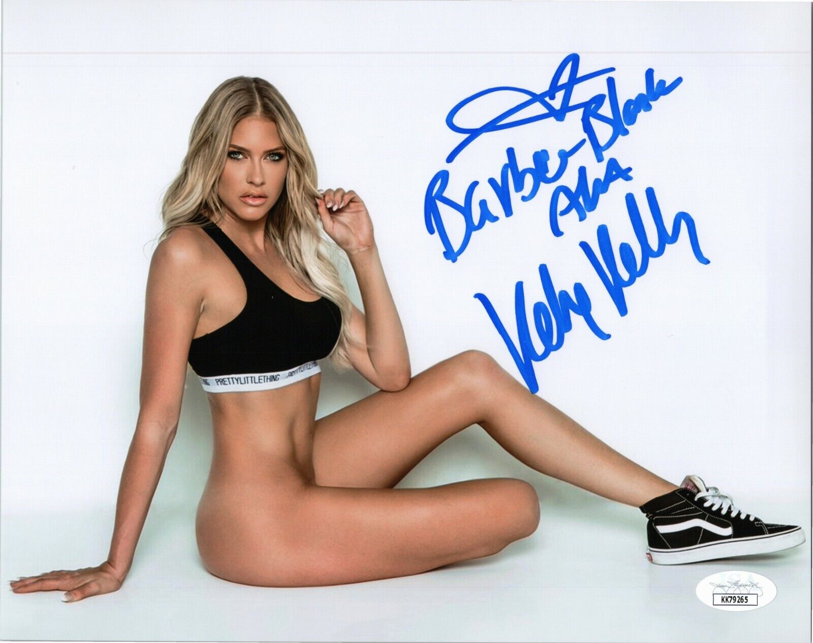 KELLY KELLY ~ BARBIE BLANK Authentic Hand-Signed WWE DIVA