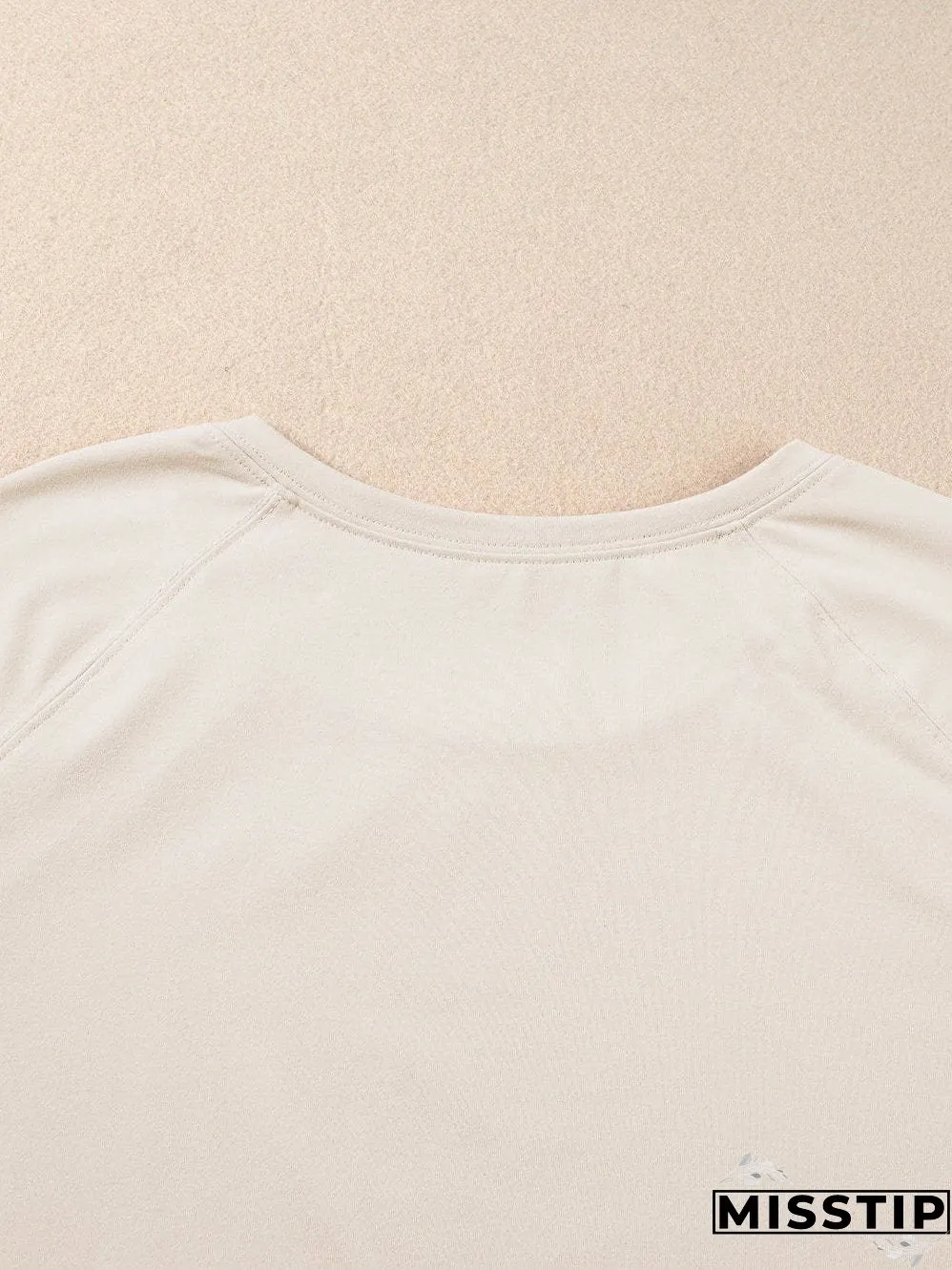 White Raw Edge Loose Tee and Wide Leg Pants Matching Set