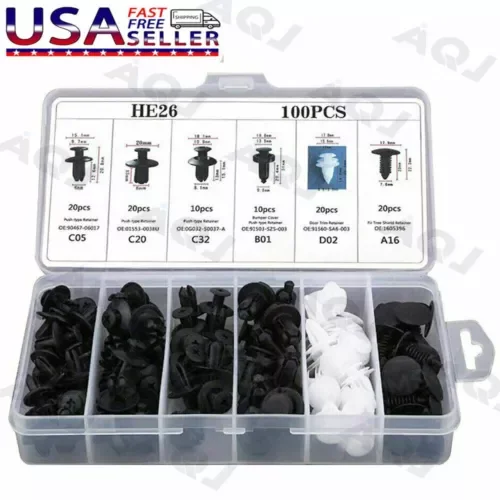 Dronehint Parts Accessories Car Bumper Trim Panel Fender Engine Push Pin Rivet Clips (For: Acura) Parts