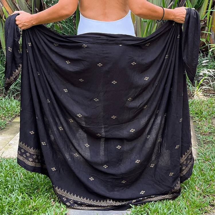 Retreat Luxe Sarong | Black