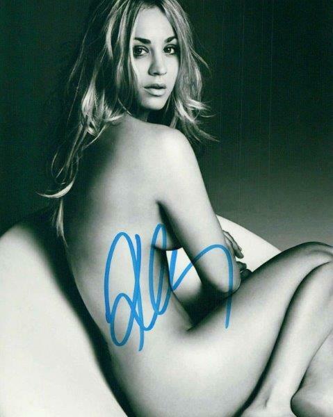 REPRINT - KALEY CUOCO Hot Big Bang Signed 8 x 10 Glossy Photo Poster painting Poster