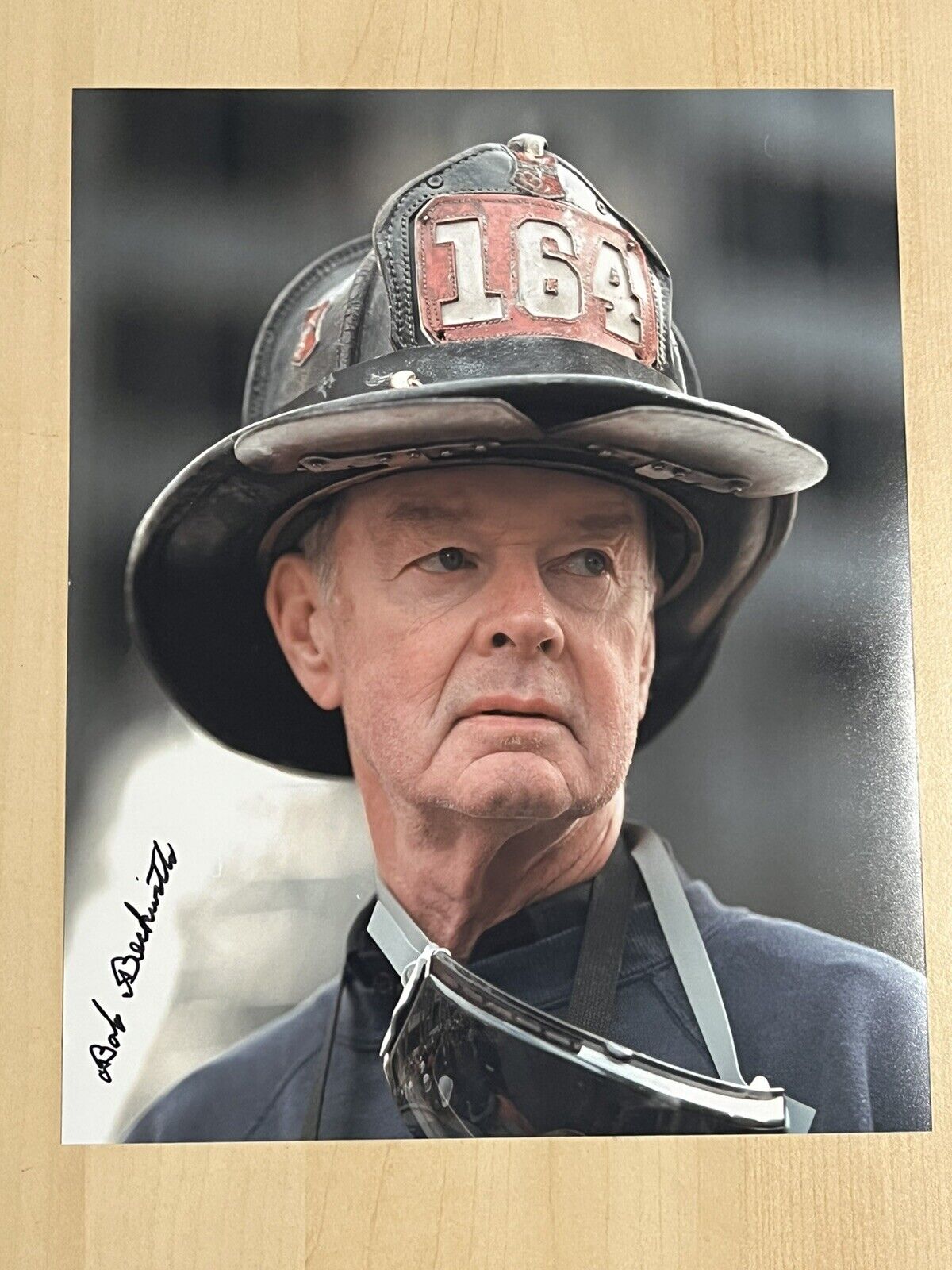 BOB BECKWITH HAND SIGNED 8x10 Photo Poster painting AUTOGRAPHED 9/11 FIREFIGHTER HERO COA