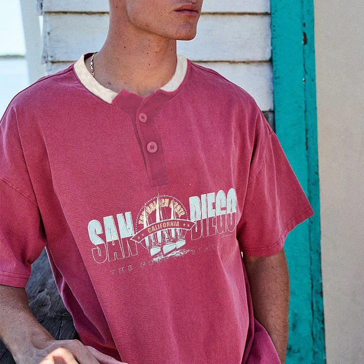 Men's Leisure Design Short Sleeve T-shirt cffc
